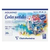 Bloc clairefontaine aquapad cartes postales a6 20 feuilles 300g verso pre-imprime