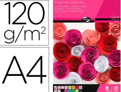Bloc clairefontaine 1er prix, 30 feuilles papier couleur 120g a4 assortis