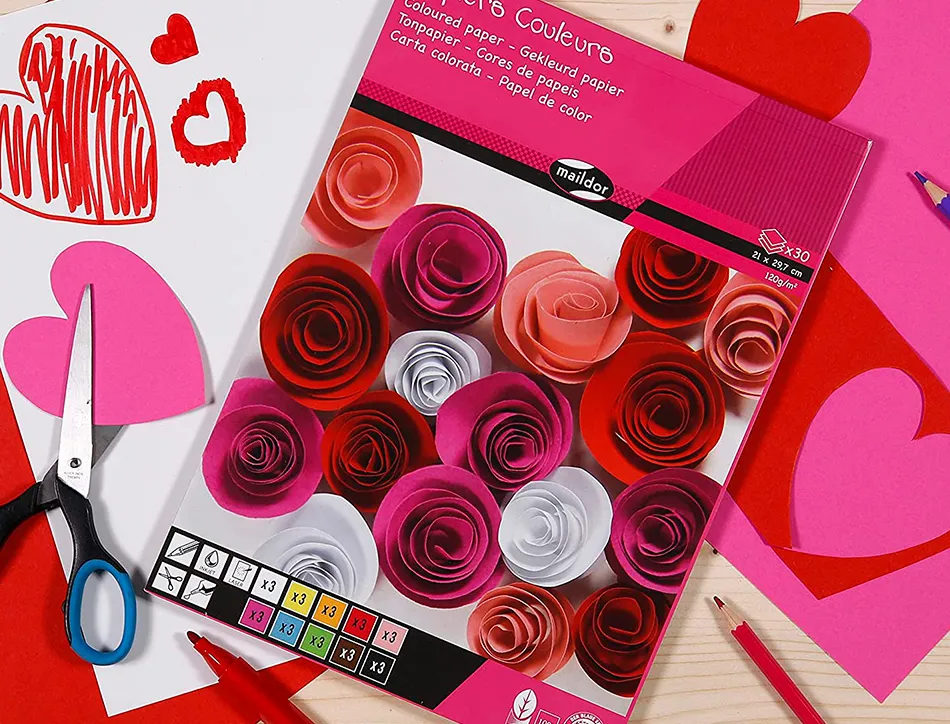 Bloc clairefontaine 1er prix, 30 feuilles papier couleur 120g a4 assortis