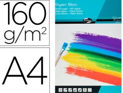 Bloc clairefontaine 1er prix feutres et peintures blanc, 160g 30 feuilles a4
