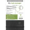 Bloc clairefontaine my task manager nomaddict reliure integrale 120x200mm 250p detachables reglure pre-imprimee noir