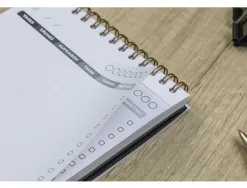 Bloc clairefontaine my task manager nomaddict reliure integrale 120x200mm 250p detachables reglure pre-imprimee tabac