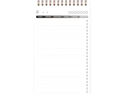Bloc clairefontaine my task manager nomaddict reliure integrale 120x200mm 250p detachables reglure pre-imprimee tabac
