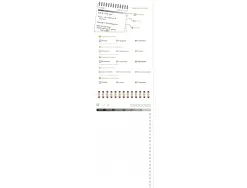 Bloc clairefontaine my task manager nomaddict reliure integrale 120x200mm 250p detachables reglure pre-imprimee tabac