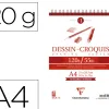 Bloc clairefontaine papier dessin recycle a4 50f 120g