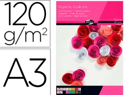 Bloc clairefontaine1er prix, 30 feuilles papier couleur 120g a3 couleurs assortis