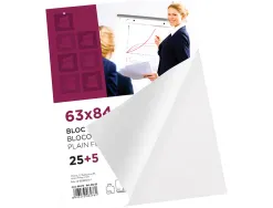 Bloc conférence liderpapel 63x84cm papier uni 80g/m2 conventions réunions 25f + 5f gratuites