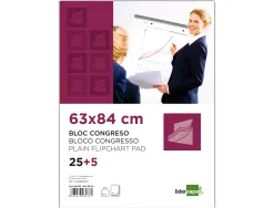Bloc conférence liderpapel 63x84cm papier uni 80g/m2 conventions réunions 25f + 5f gratuites