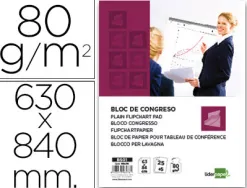 Bloc conférence liderpapel 63x84cm papier uni 80g/m2 conventions réunions 25f + 5f gratuites