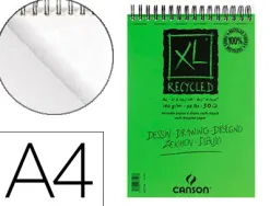 Bloc croquis canson xl recyclé spirale micro-perforations 160g a4 50f