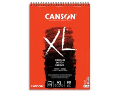 Bloc croquis canson xl spirale petit côté micro-perforations 90g a3 120f