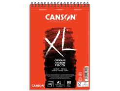 Bloc croquis canson xl spirale petit côté micro-perforations 90g a5 60f
