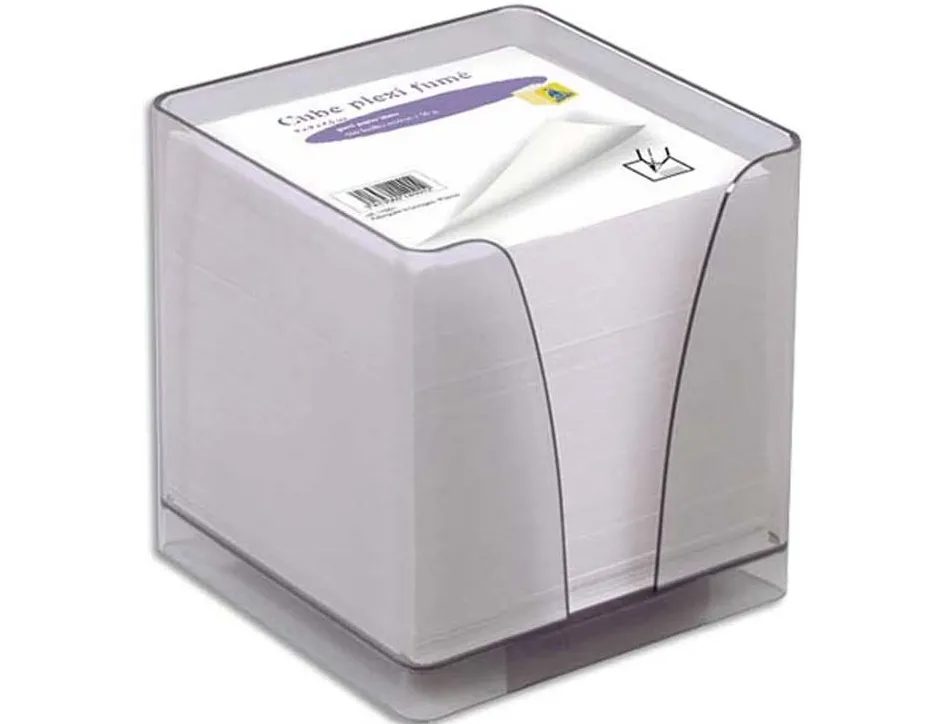 Bloc cube quo vadis papier encollé 90x90mm 700f 80g coloris blanc 050