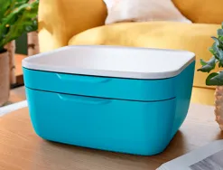 Bloc de classement leitz cosy polystyrene. coloris bleu. dimensions: 251 x 143 x 275mm