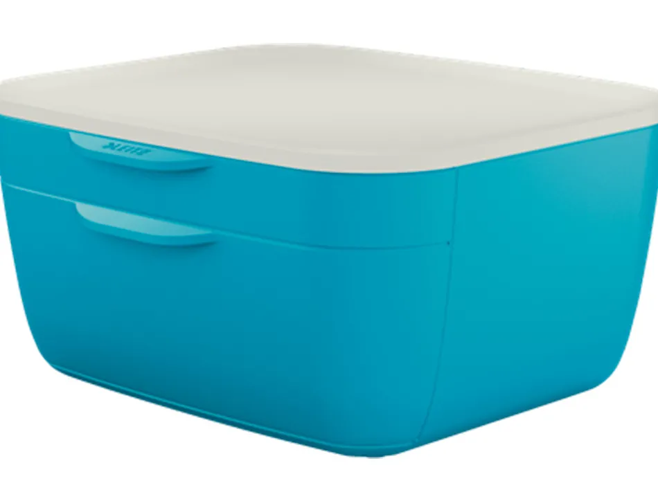 Bloc de classement leitz cosy polystyrene. coloris bleu. dimensions: 251 x 143 x 275mm