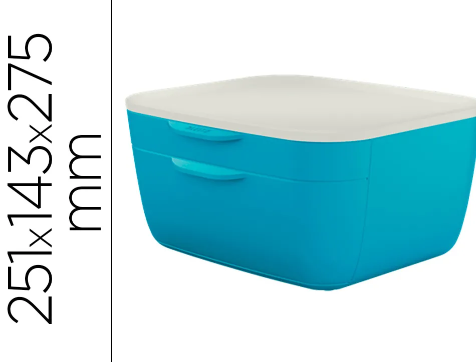 Bloc de classement leitz cosy polystyrene. coloris bleu. dimensions: 251 x 143 x 275mm
