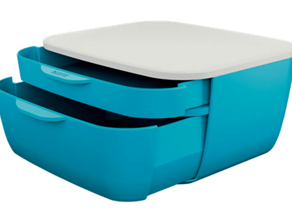 Bloc de classement leitz cosy polystyrene. coloris bleu. dimensions: 251 x 143 x 275mm