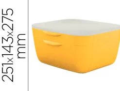 Bloc de classement leitz cosy polystyrene. coloris jaune. dimensions: 251 x 143 x 275mm