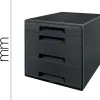 Bloc de classement leitz plastique recycle 4 tiroirs coloris noir