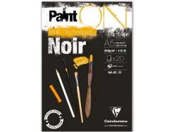 Bloc de dessin encolle clairefontaine paint'on. papier multi technique 250g extra blanc. format a5 14,8 x