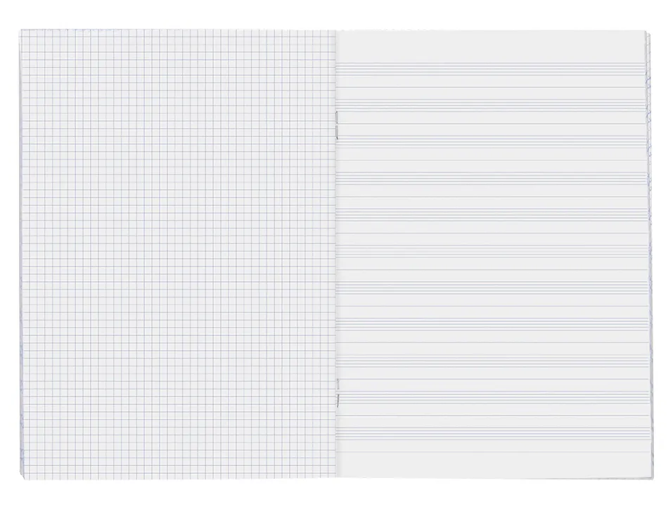 Bloc de musique et chant liderpapel avec port es interlignes de 2mm et grille de 5x5 mm pour anotations