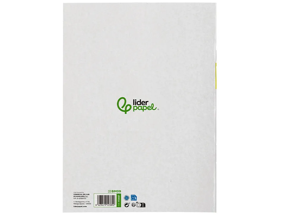 Bloc de musique et chant liderpapel avec port es interlignes de 2mm et grille de 5x5 mm pour anotations