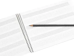 Bloc de musique liderpapel port es interlignes de 3mm avec grille de 4x4 mm pour anotations 20 feuilles