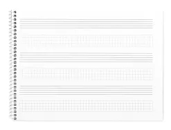 Bloc de musique liderpapel port es interlignes de 3mm avec grille de 4x4 mm pour anotations 20 feuilles