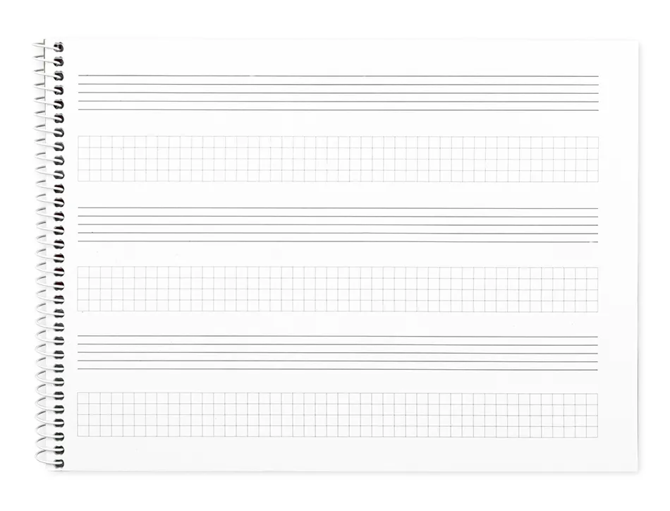 Bloc de musique liderpapel port es interlignes de 3mm avec grille de 4x4 mm pour anotations 20 feuilles