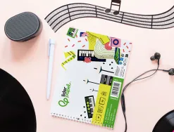 Bloc de musique liderpapel port es interlignes de 3mm avec grille de 4x4 mm pour anotations 20 feuilles