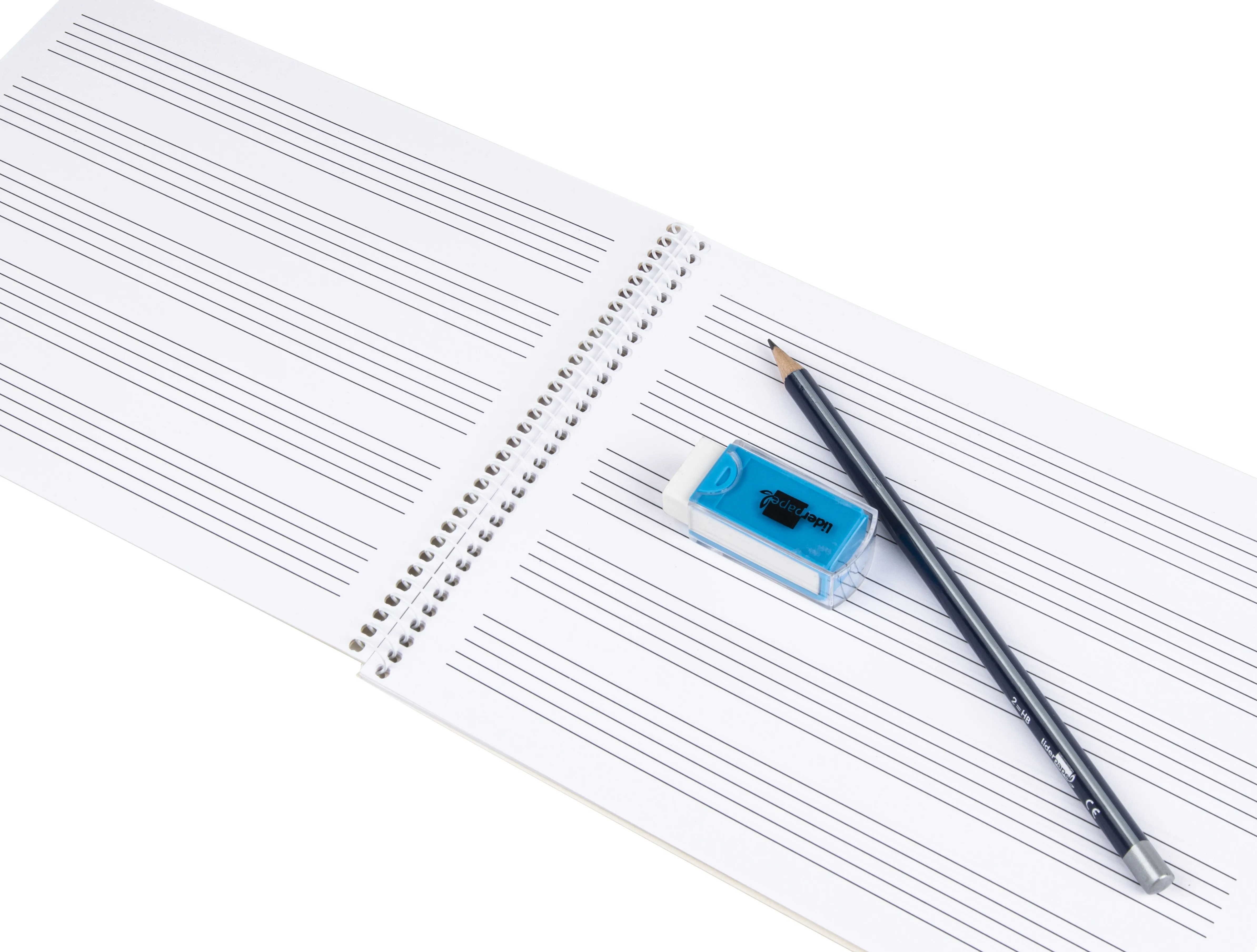 Bloc de musique liderpapel 5 port es par page interlignes de 4mm 20 feuilles 100g/m2