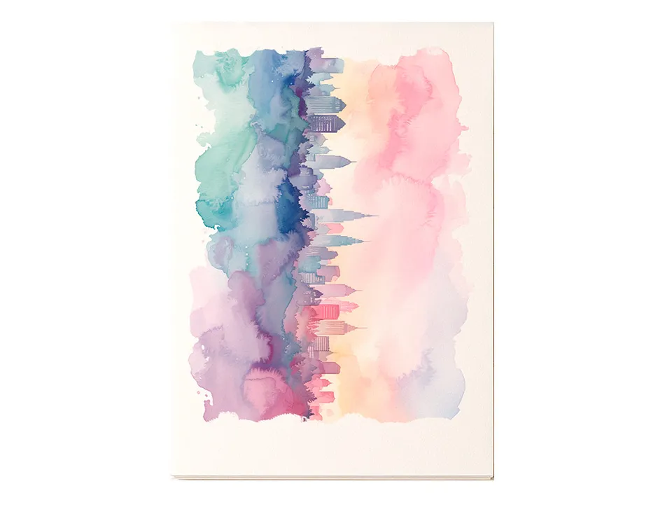 Bloc de papier multi-techniques liderpapel format a4 pour acrylique huile et gouache 20 feuilles
