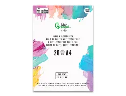Bloc de papier multi-techniques liderpapel format a4 pour acrylique huile et gouache 20 feuilles