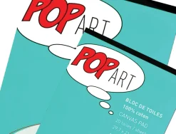 Bloc de toiles pébéo pop art coton peinture format a4 210x297mm 20f