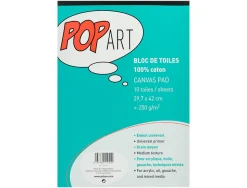 Bloc de toiles pébéo pop art coton peinture format a4 210x297mm 20f