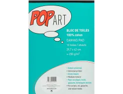 Bloc de toiles pébéo pop art coton peinture format a4 210x297mm 20f
