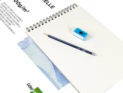 Bloc dessin liderpapel aquarelle spirale papier grain moyen lisse 300g/m2 format a4 297x210mm 10f