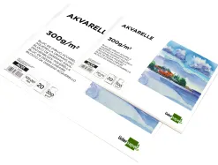 Bloc dessin liderpapel aquarelle encollé papier grain moyen lisse 300g/m2 format a4 297x210mm 20f