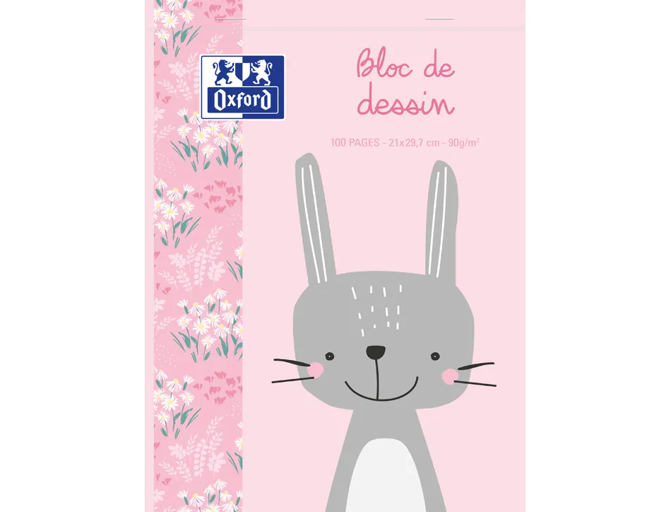 Bloc dessin oxford maternelle 210x297mm 100 pages uni