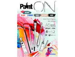 Bloc dessin painton clairefontaine a5 250gr 14,8x21cm 24f assortis