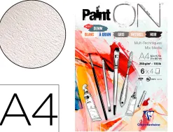 Bloc dessin painton clairefontaine a4 250gr 21x29,7cm 24f assortis