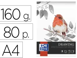 Bloc drawing oxford endosse feuilles detachables a4 80 pages 160g