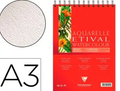 Bloc etival aquarelle clairefontaine a3 10f