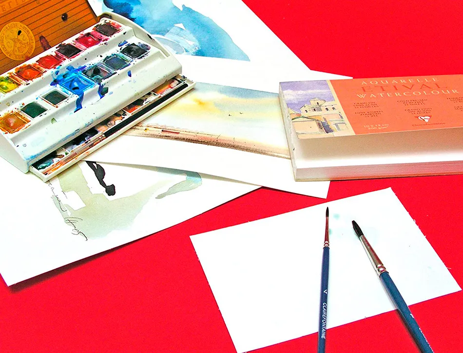 Bloc etival aquarelle clairefontaine a3 10f