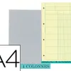 Bloc exacompta contrôle comptable a4 210x297mm 70 feuilles 4 colonnes/libellé coloris canari