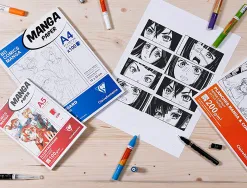 Bloc manga clairefontaine a5 coll 14,8x21 100gr 50 f