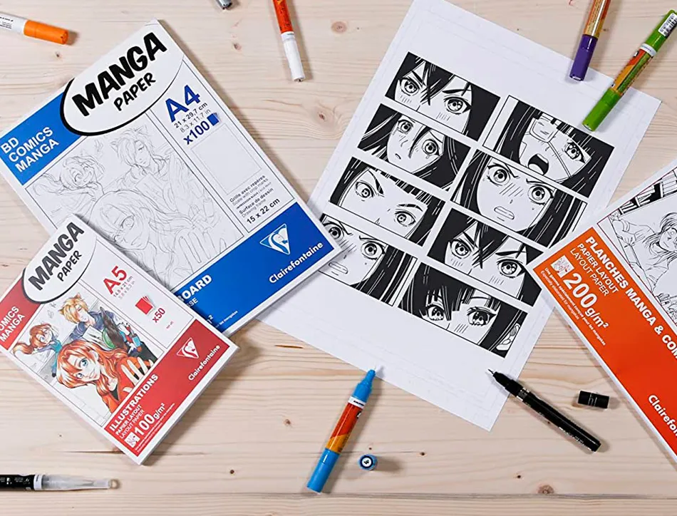 Bloc manga clairefontaine a5 coll 14,8x21 100gr 50 f