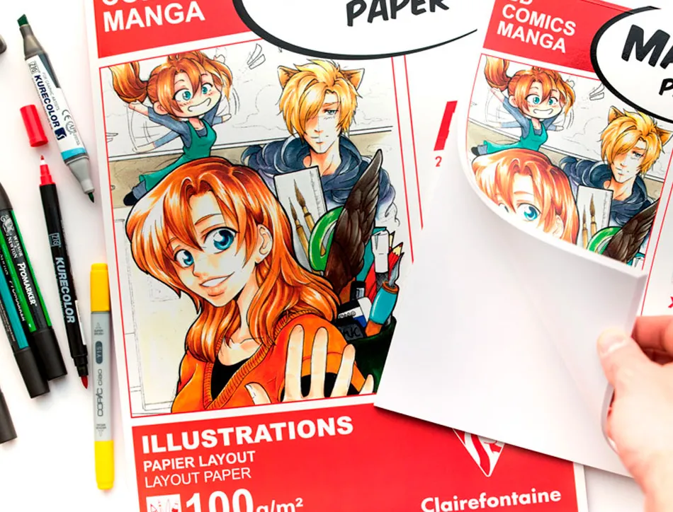 Bloc manga clairefontaine a5 coll 14,8x21 100gr 50 f