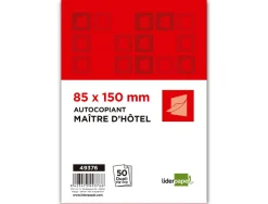 Bloc maître hôtel liderpapel papier autocopiant 85x150mm 50 duplis