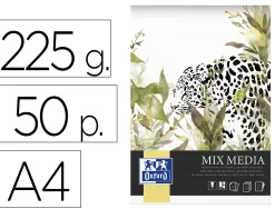 Bloc mixmedia oxford endosse feuilles detachables a4 50 pages 225g